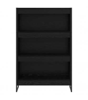 vidaXL Book Cabinet Black Oak 80 x 30 x 121 cm Engineered Wood