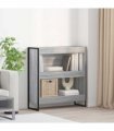 vidaXL Book Cabinet Grey Sonoma 80 x 30 x 86.5 cm Engineered Wood