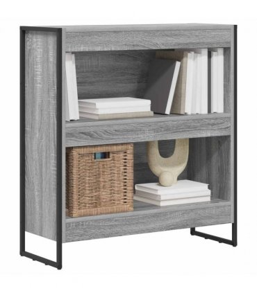vidaXL Book Cabinet Grey Sonoma 80 x 30 x 86.5 cm Engineered Wood