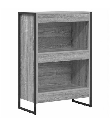 vidaXL Book Cabinet Grey Sonoma 60 x 30 x 86.5 cm Engineered Wood