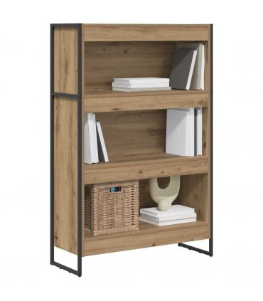 vidaXL Book Cabinet Artisian Oak 80 x 30 x 121 cm Engineered Wood — Colour: Artisan oak