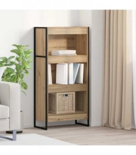 vidaXL Book Cabinet Artisian Oak 60 x 30 x 121 cm Engineered Wood — Colour: Artisan oak