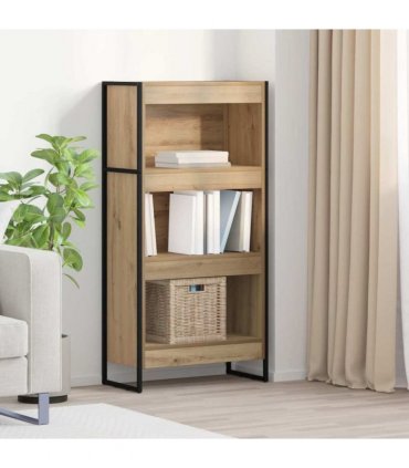 vidaXL Book Cabinet Artisian Oak 60 x 30 x 121 cm Engineered Wood — Colour: Artisan oak