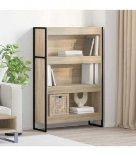 vidaXL Book Cabinet Sonoma 80 x 30 x 121 cm Engineered Wood — Colour: Sonoma oak
