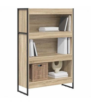 vidaXL Book Cabinet Sonoma 80 x 30 x 121 cm Engineered Wood — Colour: Sonoma oak