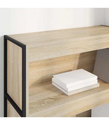 vidaXL Book Cabinet Sonoma 80 x 30 x 121 cm Engineered Wood — Colour: Sonoma oak