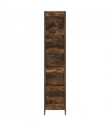 vidaXL Book Cabinet Smoke Oak 40 x 30 x 189.5 cm Engineered Wood — Colour: Smoked oak