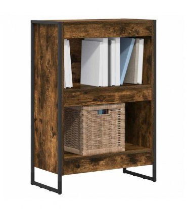 vidaXL Book Cabinet Smoke Oak 60 x 30 x 86.5 cm Engineered Wood — Colour: Smoked oak