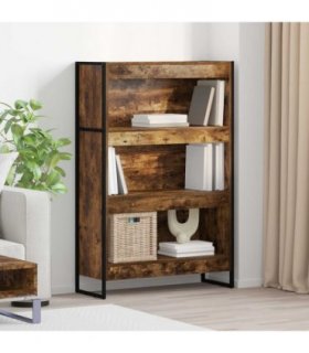 vidaXL Book Cabinet Smoke Oak 80 x 30 x 121 cm Engineered Wood — Colour: Smoked oak