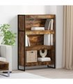 vidaXL Book Cabinet Smoke Oak 80 x 30 x 121 cm Engineered Wood — Colour: Smoked oak