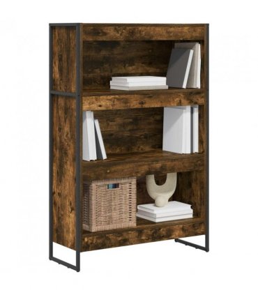 vidaXL Book Cabinet Smoke Oak 80 x 30 x 121 cm Engineered Wood — Colour: Smoked oak