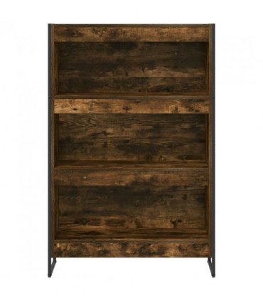 vidaXL Book Cabinet Smoke Oak 80 x 30 x 121 cm Engineered Wood — Colour: Smoked oak