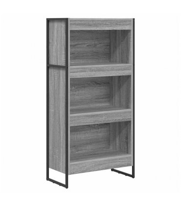 vidaXL Book Cabinet Grey Sonoma 60 x 30 x 121 cm Engineered Wood