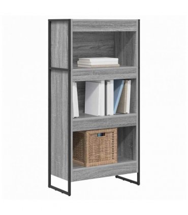 vidaXL Book Cabinet Grey Sonoma 60 x 30 x 121 cm Engineered Wood