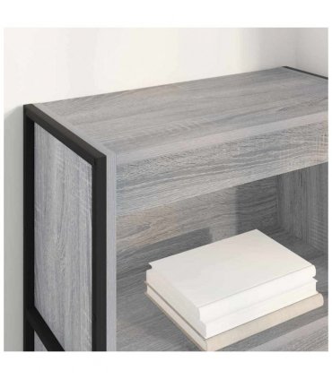 vidaXL Book Cabinet Grey Sonoma 60 x 30 x 121 cm Engineered Wood