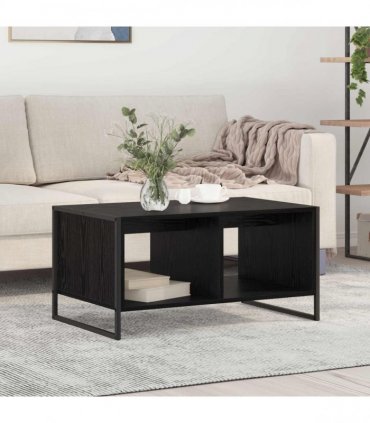 vidaXL Coffee Table Black Oak 80 x 50 x 40 cm Engineered Wood — V0672066074