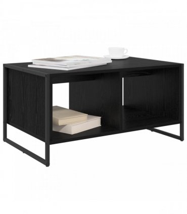 vidaXL Coffee Table Black Oak 80 x 50 x 40 cm Engineered Wood — V0672066074