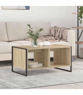 vidaXL Coffee Table Sonoma 80 x 50 x 40 cm Engineered Wood — Colour: Sonoma oak