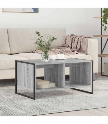 vidaXL Coffee Table Grey Sonoma 80 x 50 x 40 cm Engineered Wood