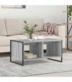 vidaXL Coffee Table Grey Sonoma 80 x 50 x 40 cm Engineered Wood