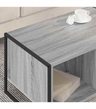 vidaXL Coffee Table Grey Sonoma 80 x 50 x 40 cm Engineered Wood