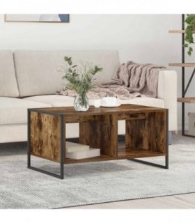 vidaXL Coffee Table Smoke Oak 80 x 50 x 40 cm Engineered Wood — Colour: Smoked oak