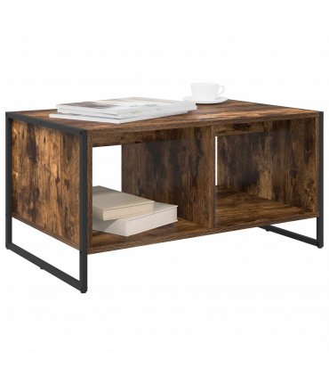 vidaXL Coffee Table Smoke Oak 80 x 50 x 40 cm Engineered Wood — Colour: Smoked oak