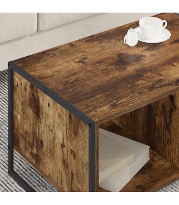 vidaXL Coffee Table Smoke Oak 80 x 50 x 40 cm Engineered Wood — Colour: Smoked oak