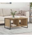 vidaXL Coffee Table Artisian Oak 80 x 50 x 40 cm Engineered Wood — Colour: Artisan oak