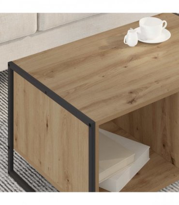 vidaXL Coffee Table Artisian Oak 80 x 50 x 40 cm Engineered Wood — Colour: Artisan oak