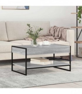 vidaXL Coffee Table Grey Sonoma 80 x 50 x 40 cm Engineered Wood — V0672066083