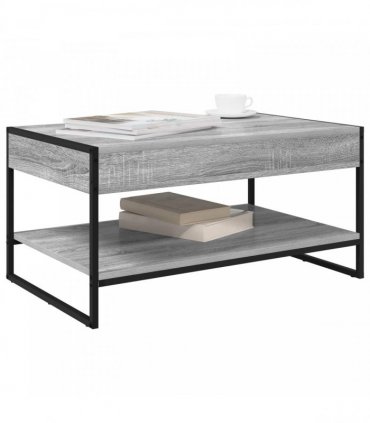 vidaXL Coffee Table Grey Sonoma 80 x 50 x 40 cm Engineered Wood — V0672066083