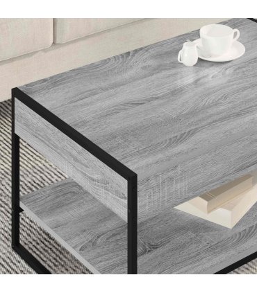 vidaXL Coffee Table Grey Sonoma 80 x 50 x 40 cm Engineered Wood — V0672066083