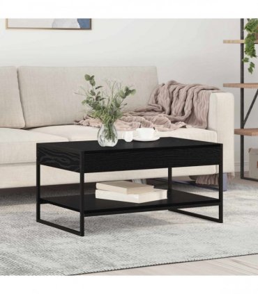 vidaXL Coffee Table Black Oak 80 x 50 x 40 cm Engineered Wood — V0672066084