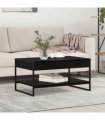 vidaXL Coffee Table Black Oak 80 x 50 x 40 cm Engineered Wood — V0672066084