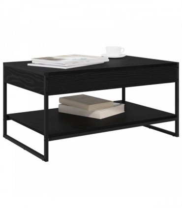 vidaXL Coffee Table Black Oak 80 x 50 x 40 cm Engineered Wood — V0672066084