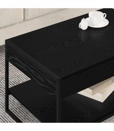 vidaXL Coffee Table Black Oak 80 x 50 x 40 cm Engineered Wood — V0672066084