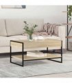 vidaXL Coffee Table Sonoma 80 x 50 x 40 cm Engineered Wood — Colour: Sonoma oak — V0672066085