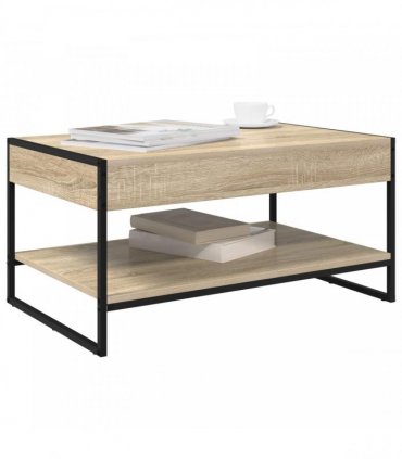 vidaXL Coffee Table Sonoma 80 x 50 x 40 cm Engineered Wood — Colour: Sonoma oak — V0672066085