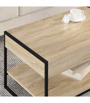 vidaXL Coffee Table Sonoma 80 x 50 x 40 cm Engineered Wood — Colour: Sonoma oak — V0672066085