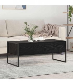 vidaXL Coffee Table Black Oak 100 x 46 x 40 cm Engineered Wood
