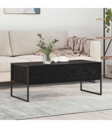 vidaXL Coffee Table Black Oak 100 x 46 x 40 cm Engineered Wood