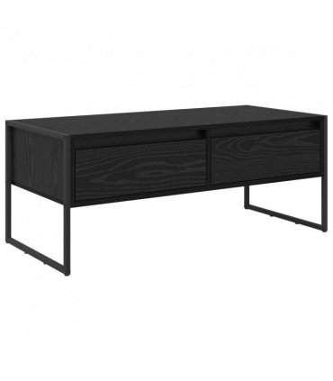 vidaXL Coffee Table Black Oak 100 x 46 x 40 cm Engineered Wood