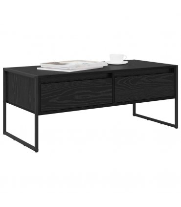vidaXL Coffee Table Black Oak 100 x 46 x 40 cm Engineered Wood