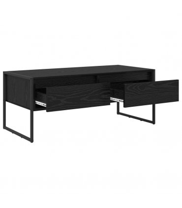 vidaXL Coffee Table Black Oak 100 x 46 x 40 cm Engineered Wood