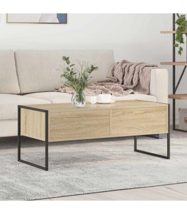 vidaXL Coffee Table Sonoma 100 x 46 x 40 cm Engineered Wood — Colour: Sonoma oak