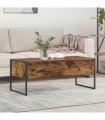 vidaXL Coffee Table Smoke Oak 100 x 46 x 40 cm Engineered Wood — Colour: Smoked oak