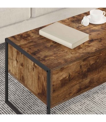 vidaXL Coffee Table Smoke Oak 100 x 46 x 40 cm Engineered Wood — Colour: Smoked oak