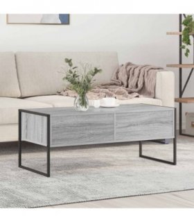 vidaXL Coffee Table Grey Sonoma 100 x 46 x 40 cm Engineered Wood