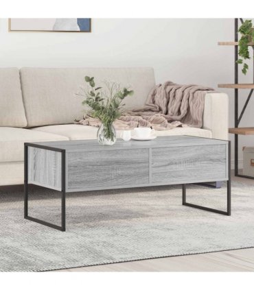 vidaXL Coffee Table Grey Sonoma 100 x 46 x 40 cm Engineered Wood